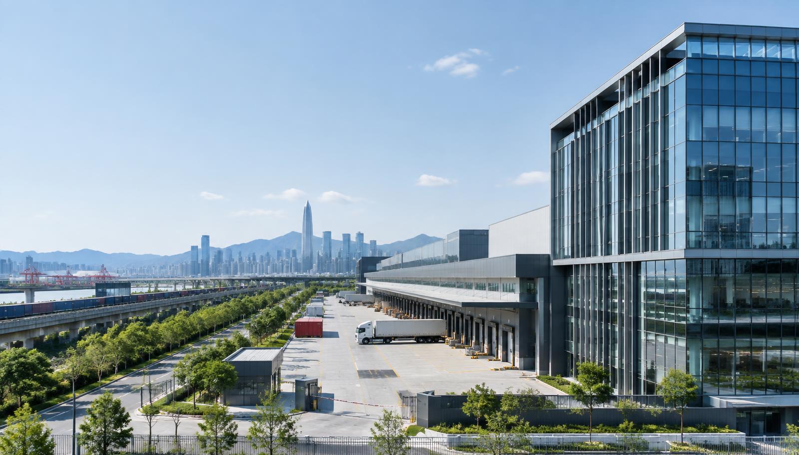 Modern industrial and logistics district in China